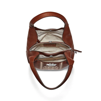 Brighton Bourbon Interlok Harmony Selene Embroidered Shoulderbag