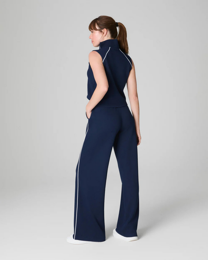 Spanx Airpique Mockneck Jumpsuit Navy