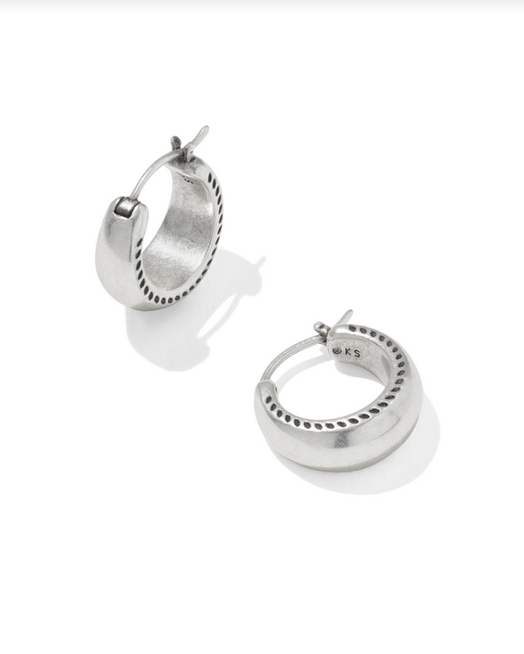 Kendra Scott Gabriella Set of 2 Vintage Silver Huggie Earrings