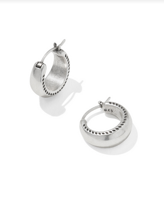 Kendra Scott Gabriella Set of 2 Vintage Silver Huggie Earrings