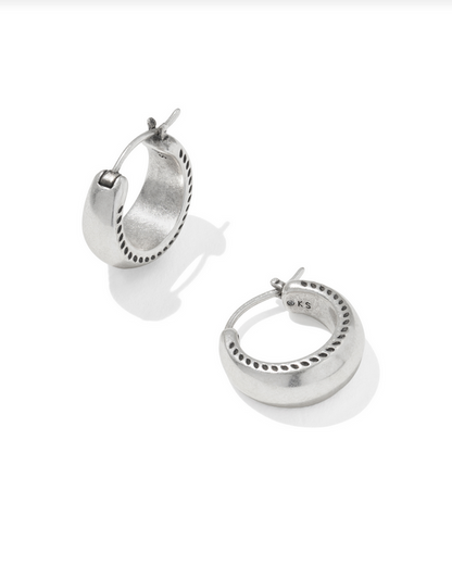 Kendra Scott Gabriella Set of 2 Vintage Silver Huggie Earrings