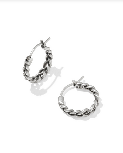 Kendra Scott Gabriella Set of 2 Vintage Silver Huggie Earrings