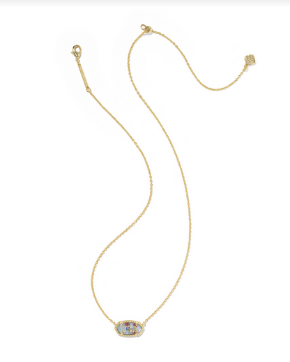 Kendra Scott Elisa USA Gold Short Pendant Necklace