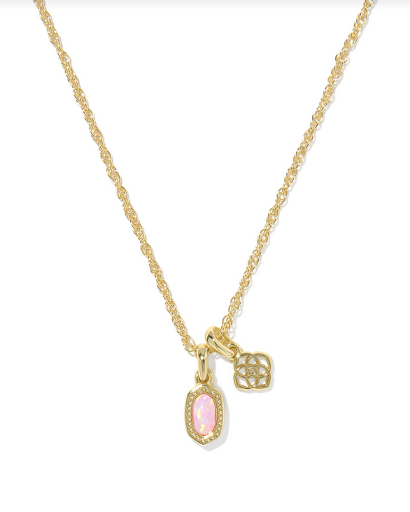 KENDRA SCOTT MINI ELISA GOLD LIGHT PINK OPAL  DIRA NECKLACE