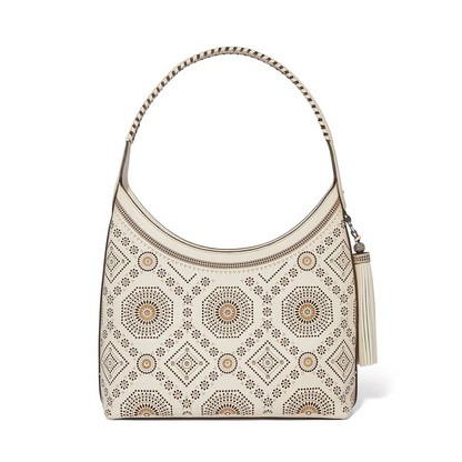 Brighton White Mosaic Large Hobo