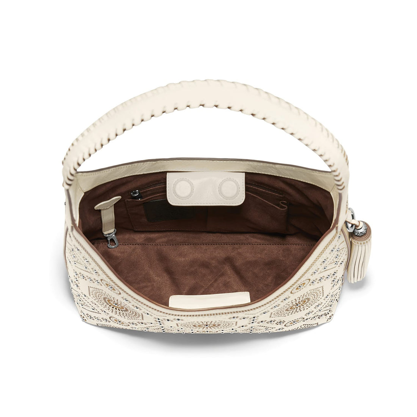 Brighton White Mosaic Large Hobo