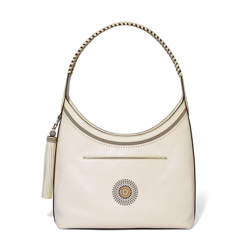 Brighton White Mosaic Large Hobo