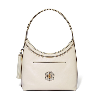 Brighton White Mosaic Large Hobo