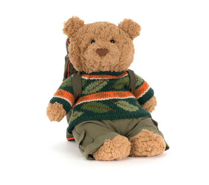 jellycat Bartholomew Bear Hiking Outfit