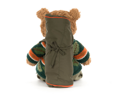 jellycat Bartholomew Bear Hiking Outfit