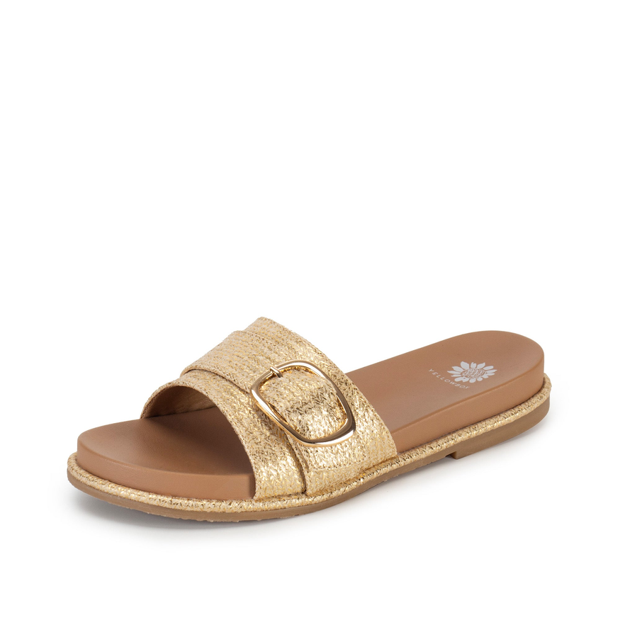 Yellow Box Alena Light Gold Slide Sandal