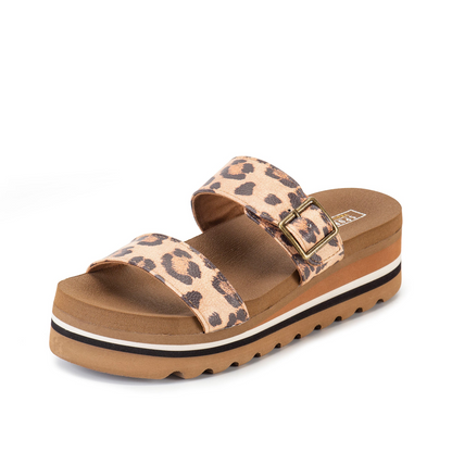 Yellow Box Leopard Catalena Flatform Sandal
