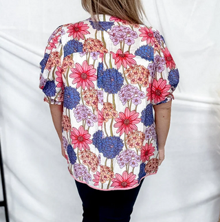 Pink Mix Floral Print + Top