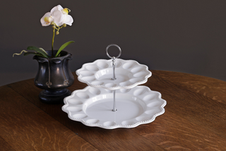 Beatriz Ball VIDA Alegria Two Tiered Egg Server White