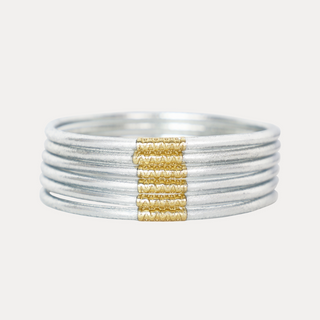 Budhagirl Lumine All Weather Bangles- Silver