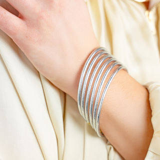 Budhagirl Lumine All Weather Bangles- Silver
