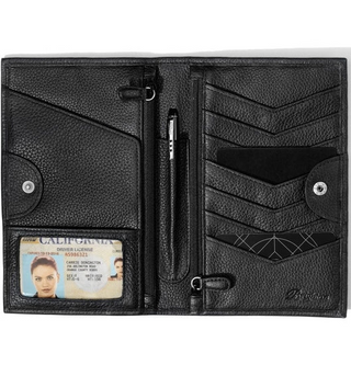 Brighton Black Ferrara Medallion Folio Wallet