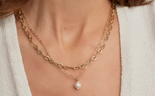 Kendra Scott Ashton Multi Strand Gold Necklace Freshwater Pearl