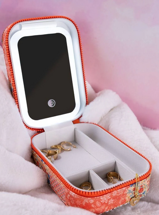 Doggie Print Lighted Jewelry Box