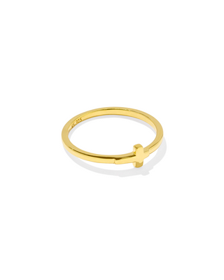 Kendra Scott Cross Inline Band Ring 18K Gold Vermeil