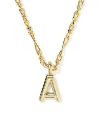 Kendra Scott Gold Bubble Letter Pendant Necklace
