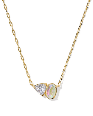 Kendra Scott Tatum Short Gold White CZ Mix