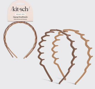 Kitsch Zig Zag Neutral Headband Set