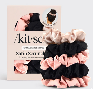 Kitsch Satin Sleep Scrunchie Set 5