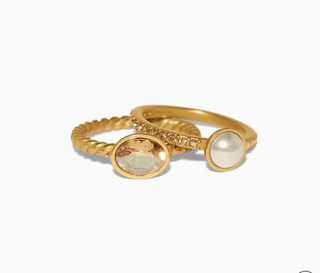 Brighton Trust Your Journey Double Pearl Rings