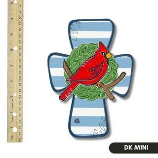 Dk Mini Blue & White Cardinal Cross