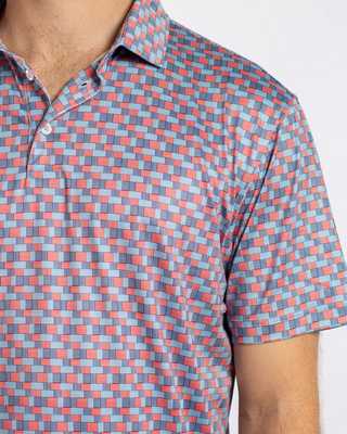 Men's Freeport Stripe Navy Performance Shirt