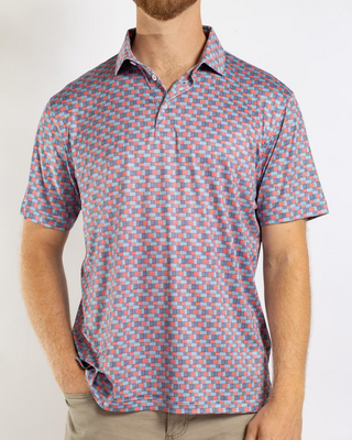 Men's Freeport Stripe Navy Performance Shirt