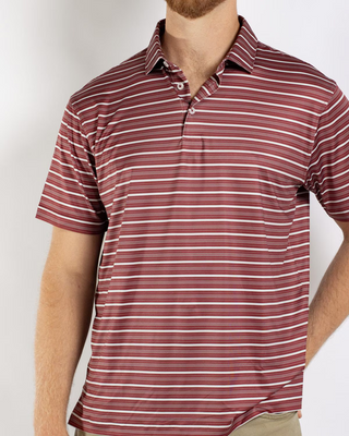 Men's Sideline Maroon Stripe Performance Shirt