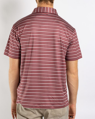 Men's Sideline Maroon Stripe Performance Shirt
