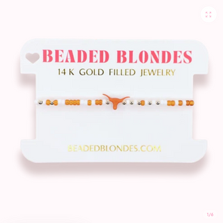 Beaded Blondes Longhorn Bracelet on Color
