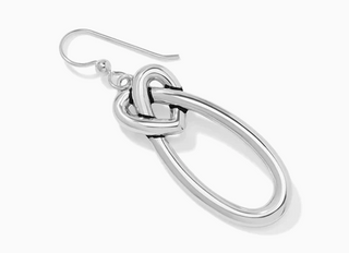 Brighton Interlok Linked Hearts Silver Earrings