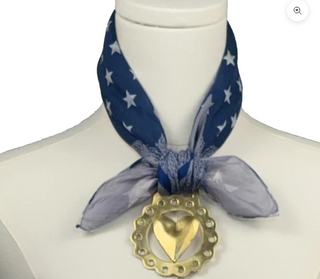 Hampton Road Heart Shaped Brass Medallion