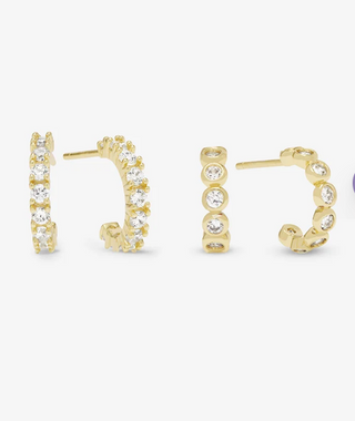 Melinda Maria They're So Cute Gold Huggie Set