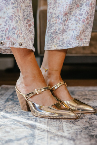 Corkys Sober Up Gold Metallic Heel