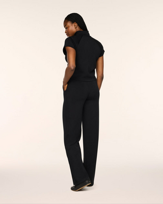 Spanx Pintuck Half Zip Jumpsuit PETITE