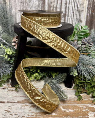 JME Ribbon 1" x 10yds Gold Crinkle Dupion