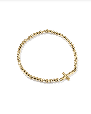 Kendra Scott Cross Stretch Bracelet 14k gold filled M/L