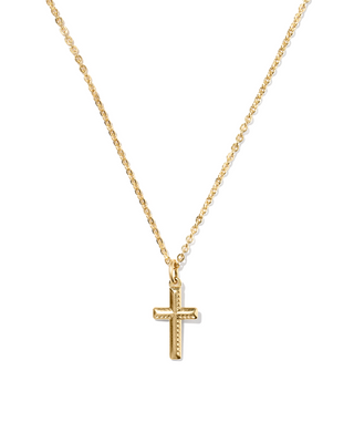 Kendra Scott Cross Short Pendant Necklace 14k Gold Filled
