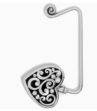 Contempo Heart Handbag Hook Silver
