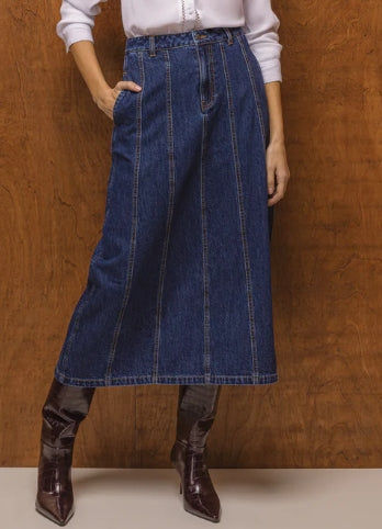 Deedee Dark Denim Skirt