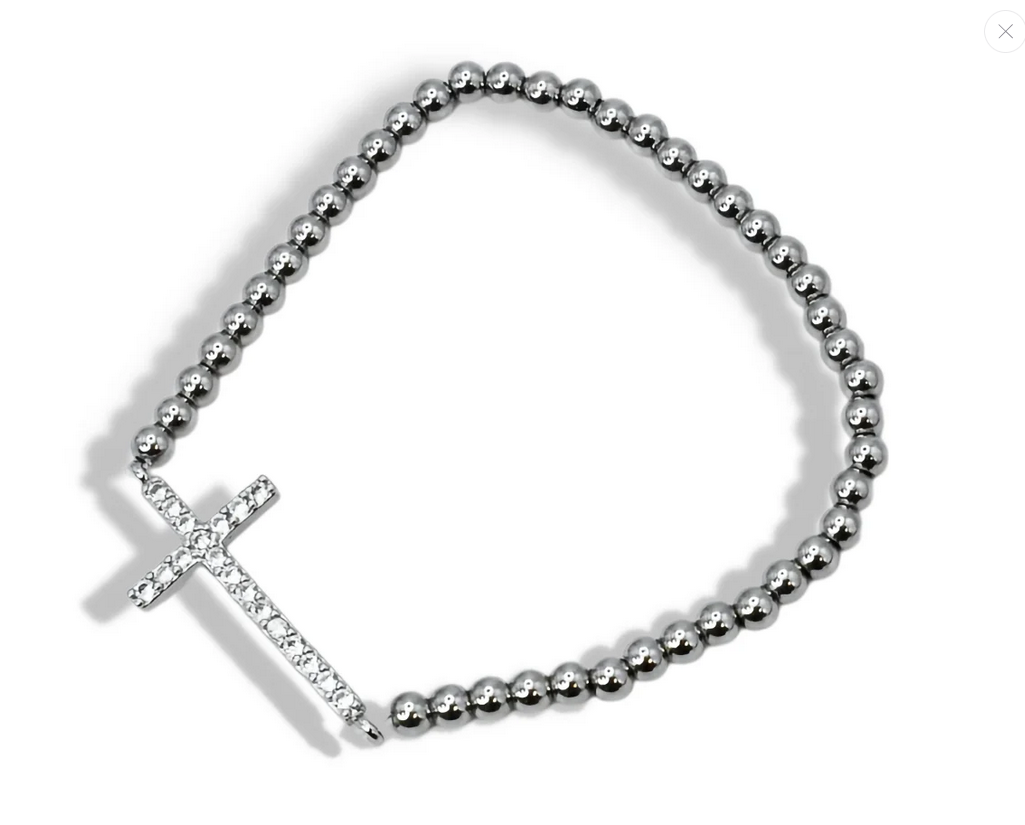 Treasure Jewels Silver Cross Bracelet