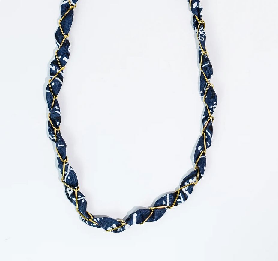 Treasure Jewels Bandana Twist Necklace Black