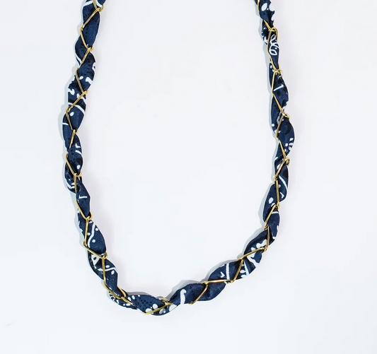 Treasure Jewels Bandana Twist Necklace Black
