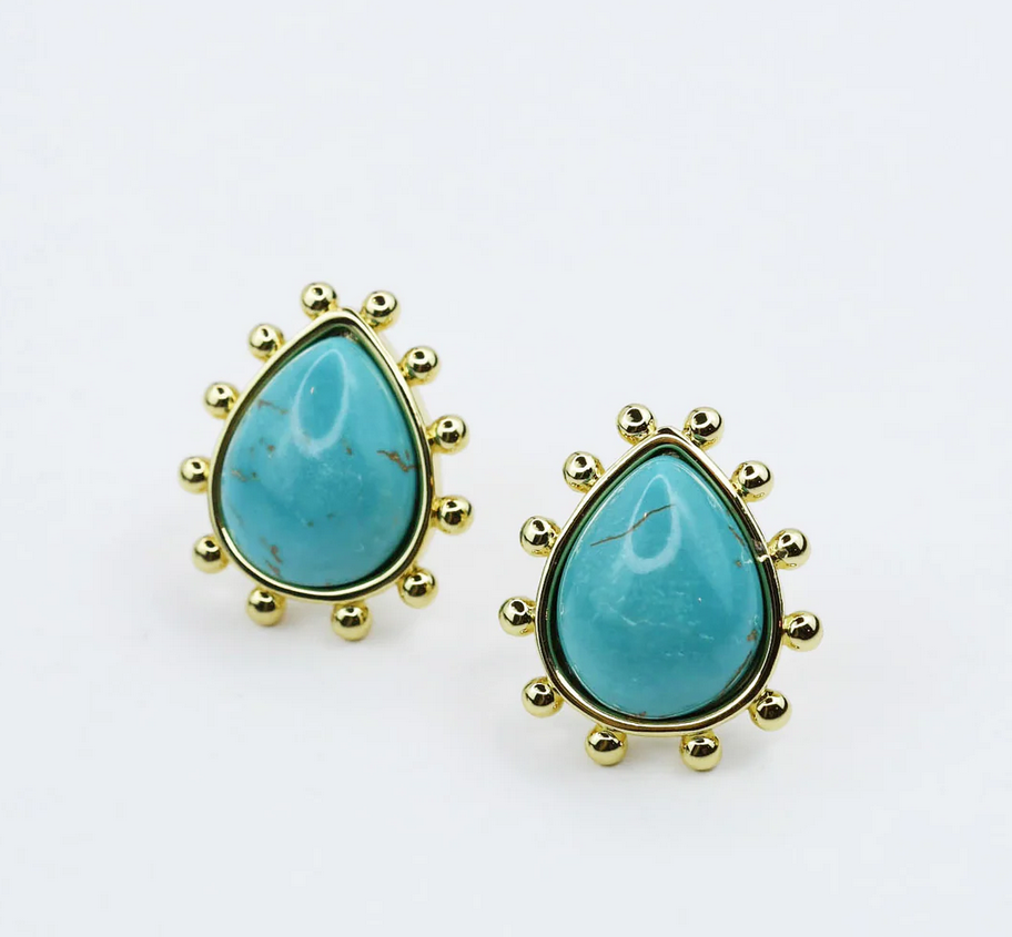 Treasure Jewels Golden Sunburst Studs