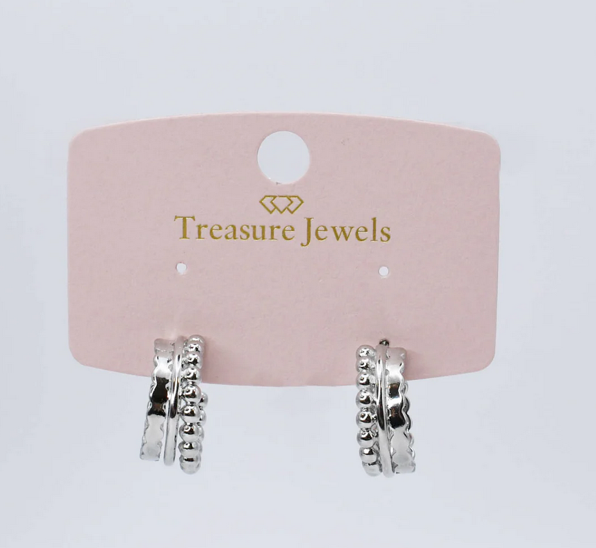 Treasure Jewels Sicily Hoop Silver